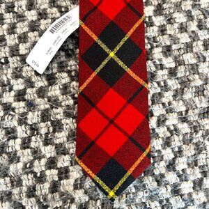 NWT - J. Crew Red/Black/Yellow Plaid Wool Tie